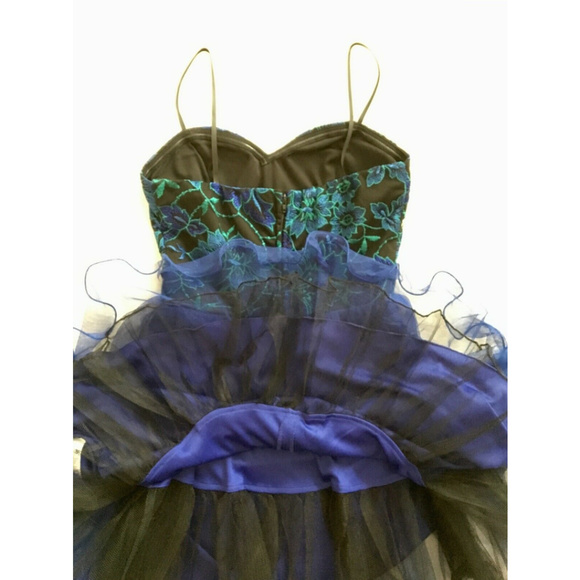 City Studios + Juniors' Blue Embroidered Dress - Picture 3 of 8